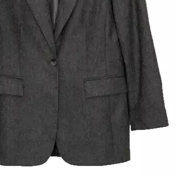JAEGER Virgin Wool/Cashmere Blend Blazer Jacket Gray Size 8 - Picture 2 of 10